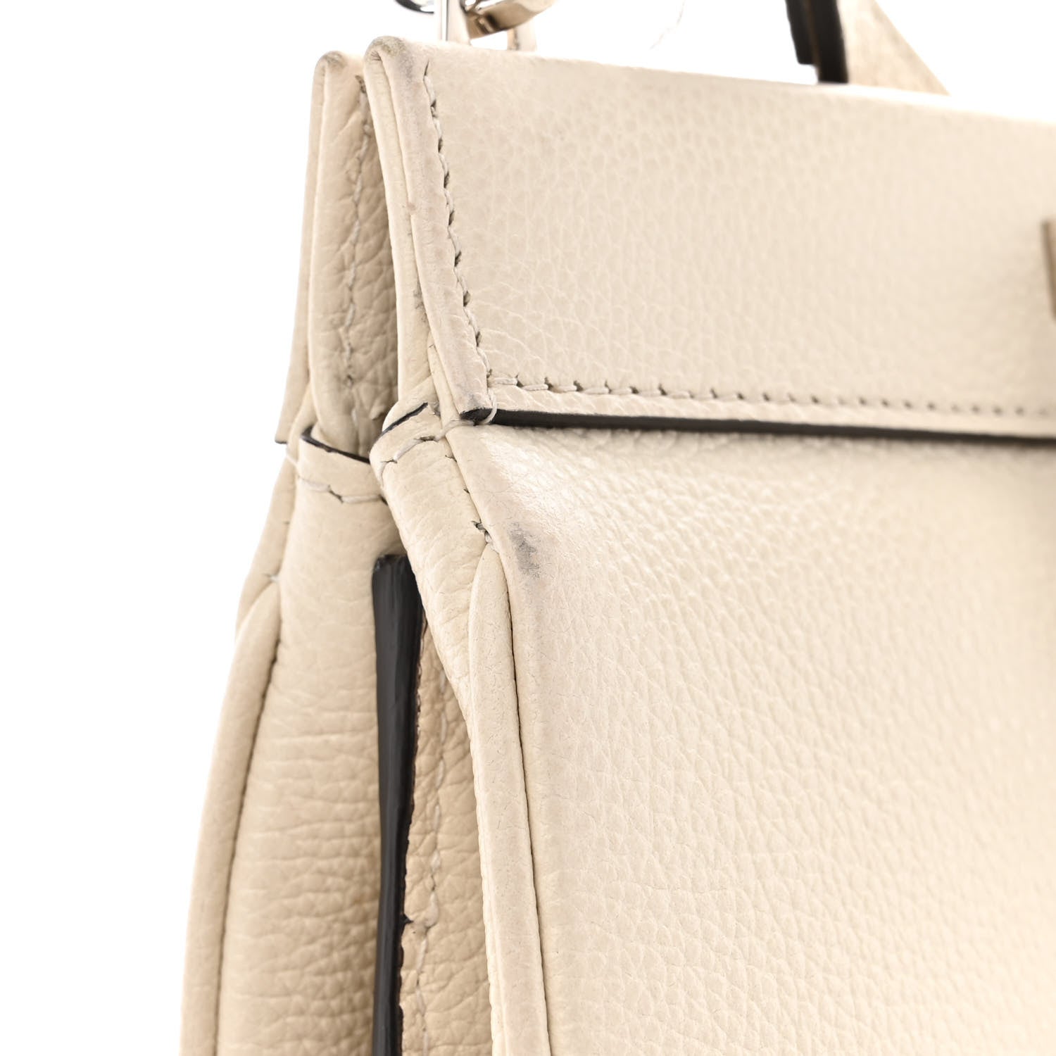 Gucci Grainy Calfskin Medium Zumi Top Handle Bag Mystic White 17 of 19