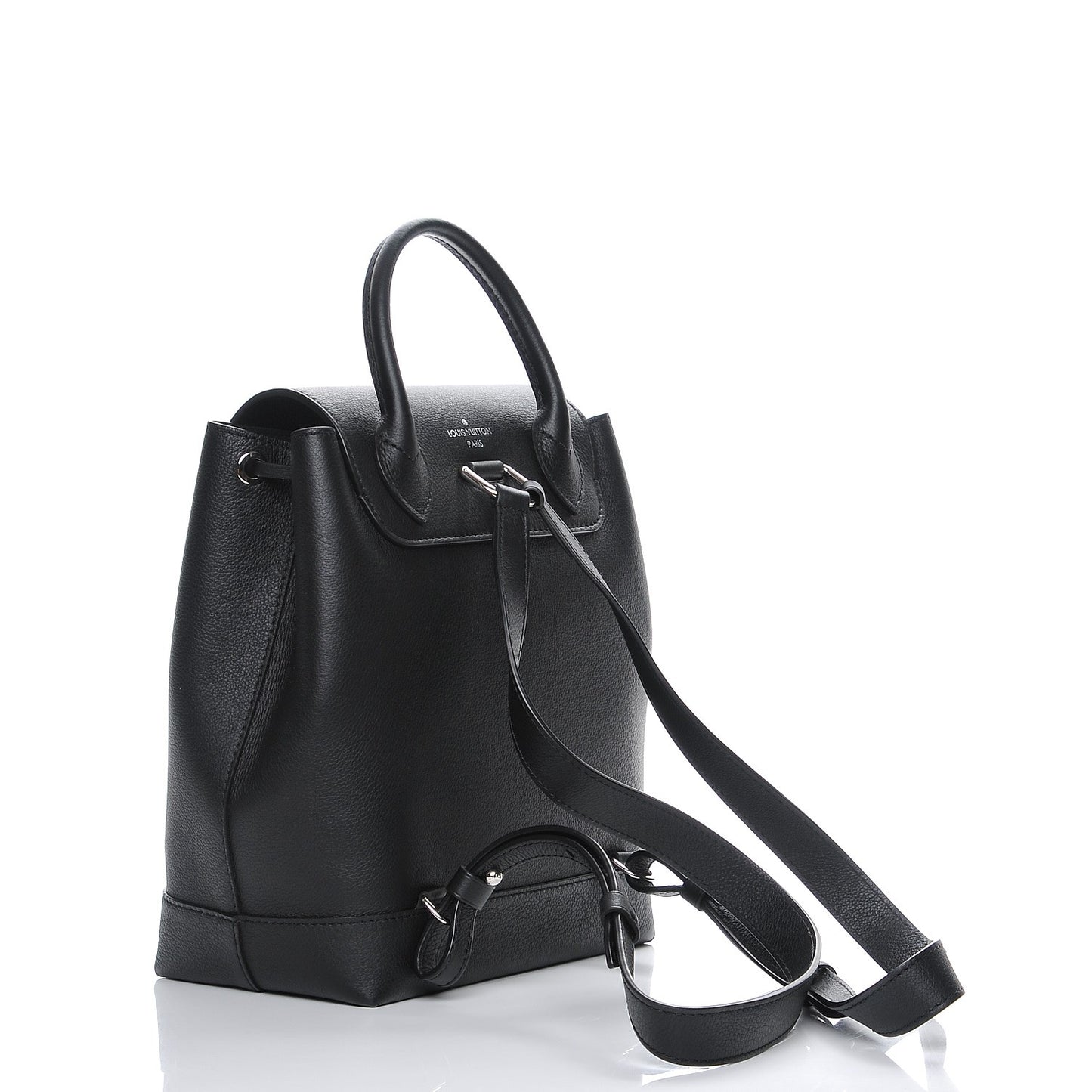 Calfskin Lockme Backpack Black