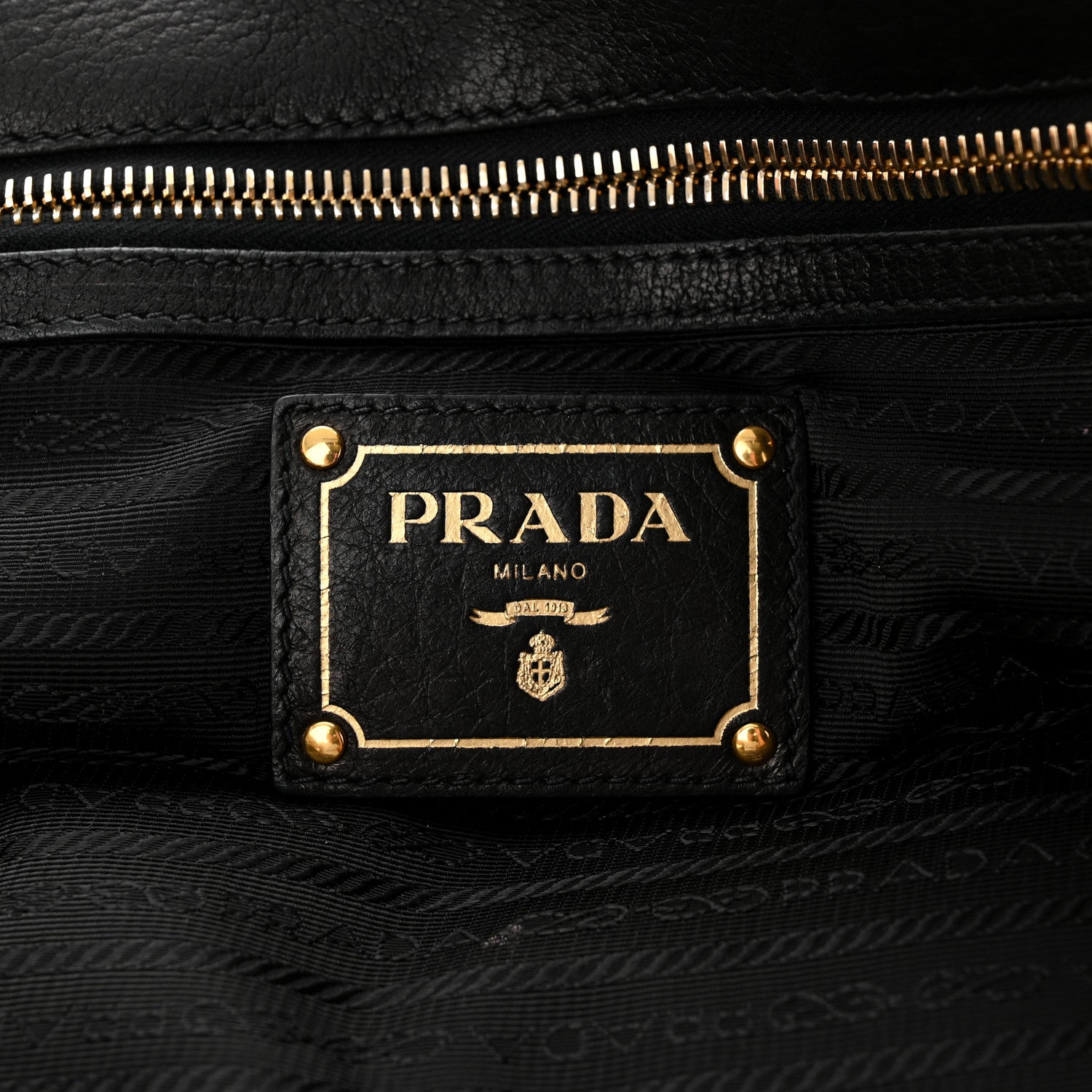 Prada Vitello Daino Tote Black 7 of 16