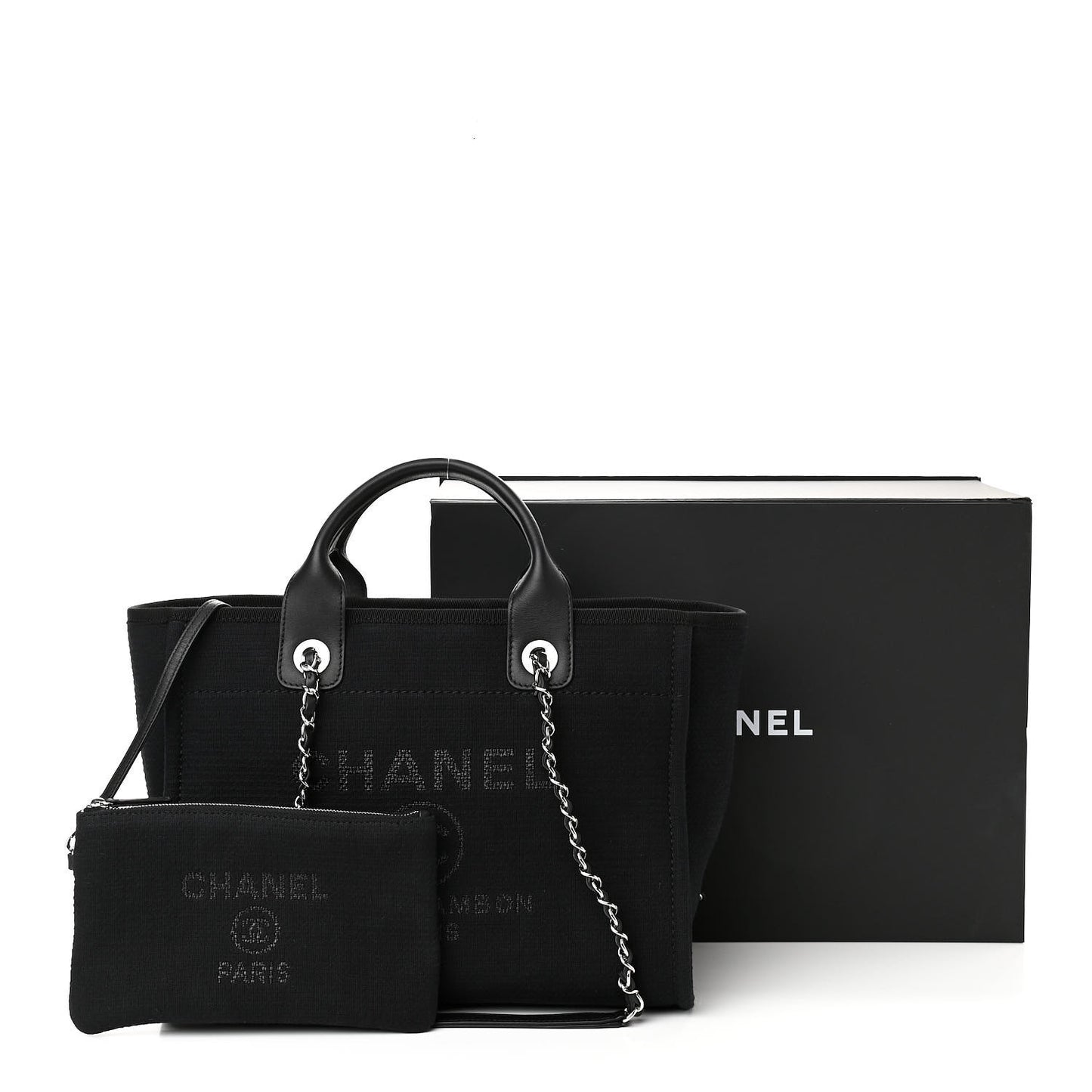 Mixed Fibers Medium Deauville Tote Black