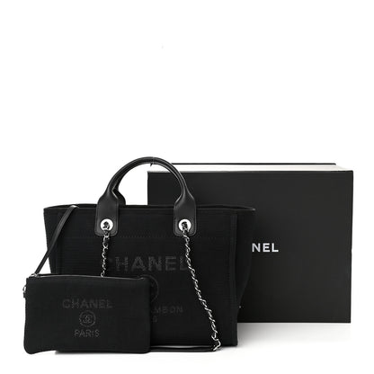 Chanel Mixed Fibers Medium Deauville Tote Black 13 of 13