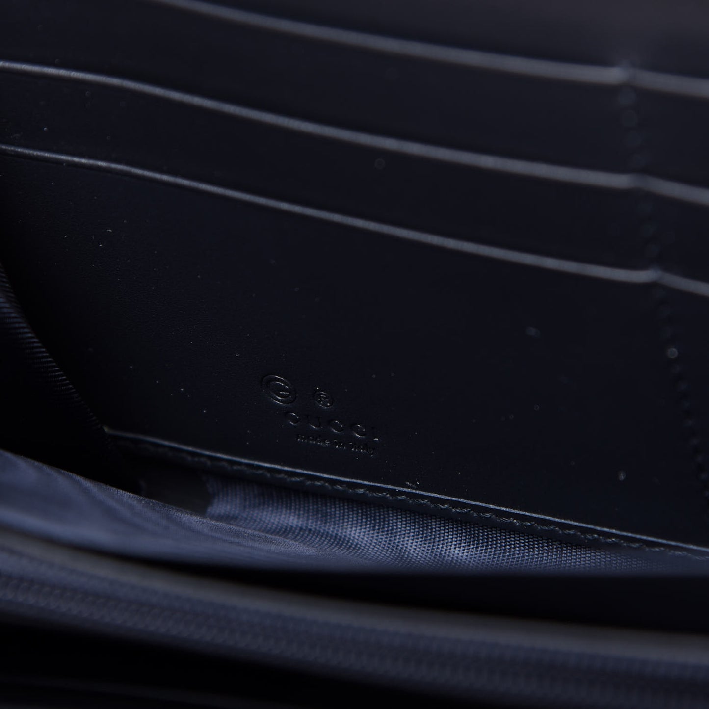 GG Supreme Monogram Blooms Zip Around Wallet Blue