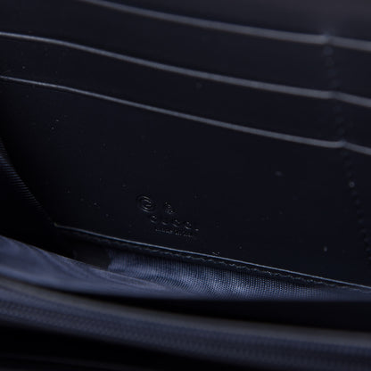 Gucci GG Supreme Monogram Blooms Zip Around Wallet Blue 6 of 7