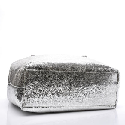 Chanel JIMMY CHOO Metallic Calfskin Sofia Shoulder Bag Silver 3 of 9
