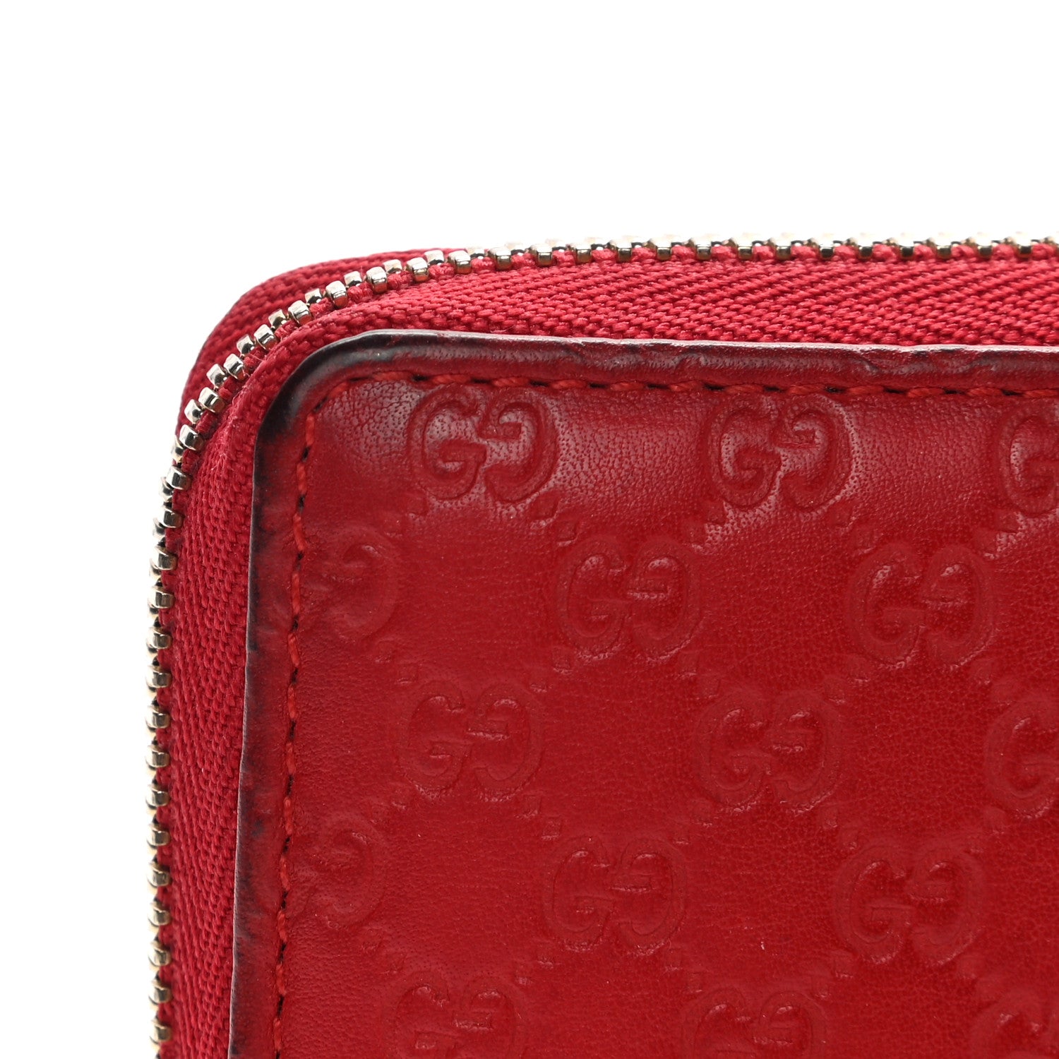 Gucci Microguccissima Zip Around Heart Wallet Hibiscus Red 10 of 11