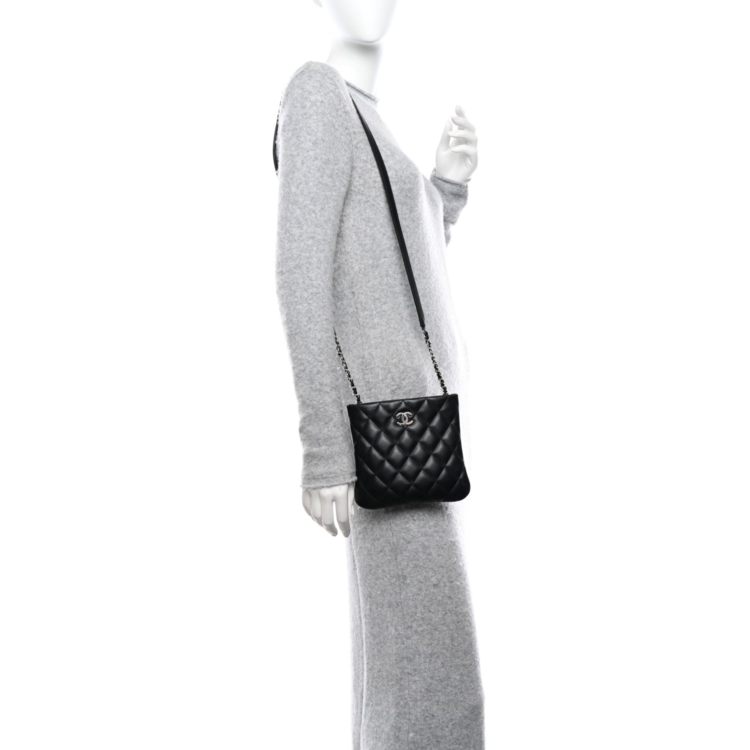 Chanel Lambskin Quilted Crossbody Bag Black 2 of 11