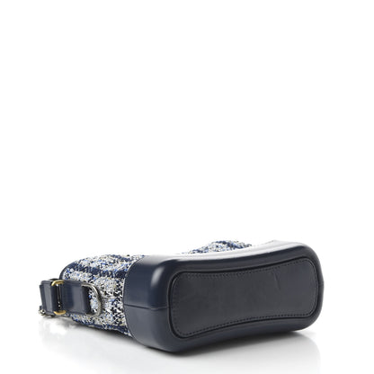 Chanel Tweed Calfskin Small Gabrielle Hobo Blue 4 of 10