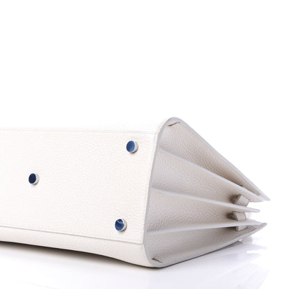 Saint Laurent Grained Calfskin Small Sac De Jour Dove White 9 of 10
