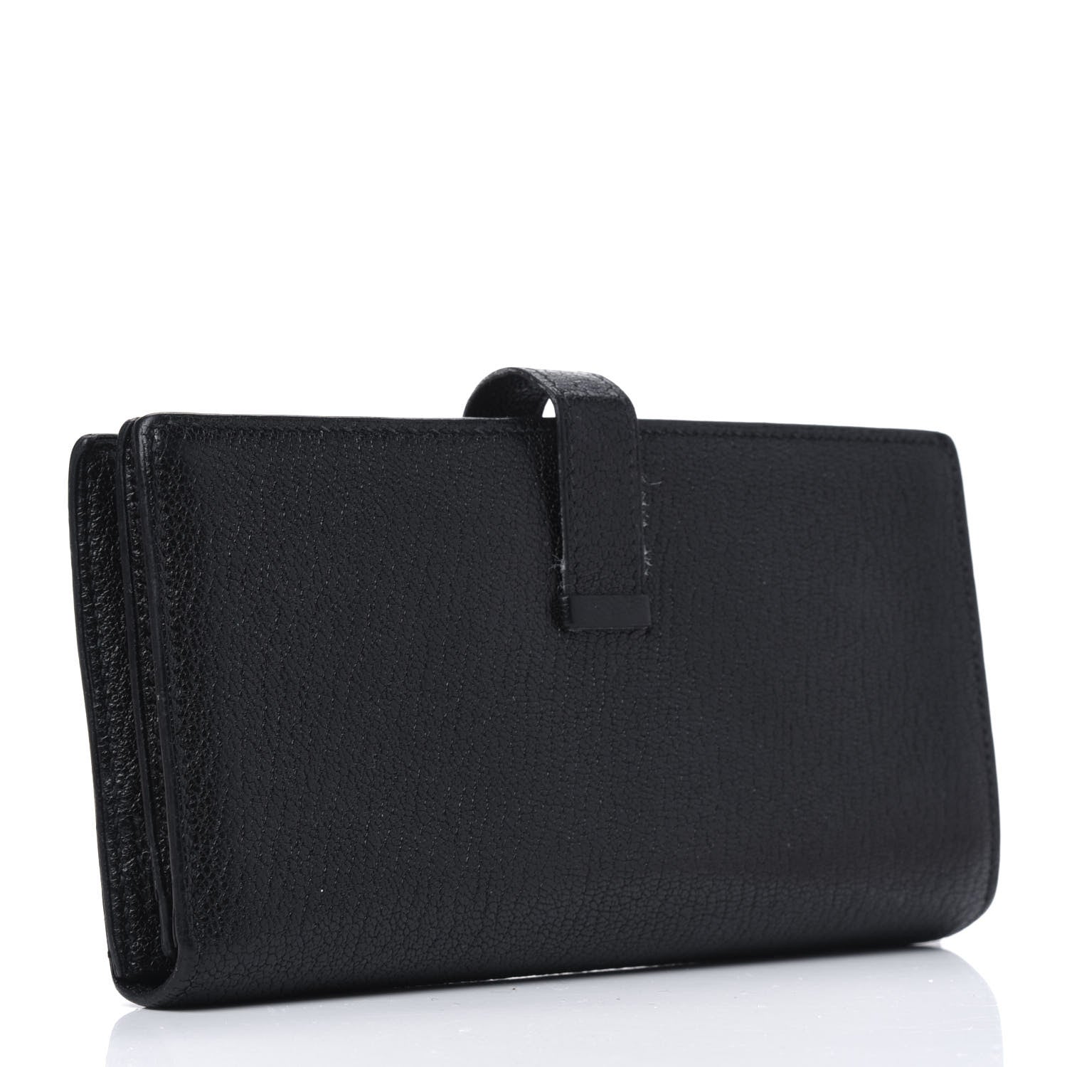 Hermes Chevre Mysore Bearn Gusset Wallet Black 3 of 19