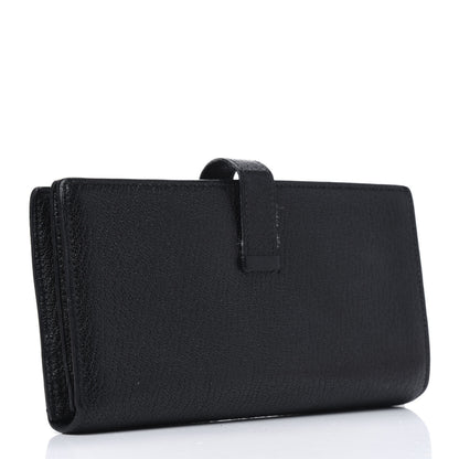 Hermes Chevre Mysore Bearn Gusset Wallet Black 3 of 19