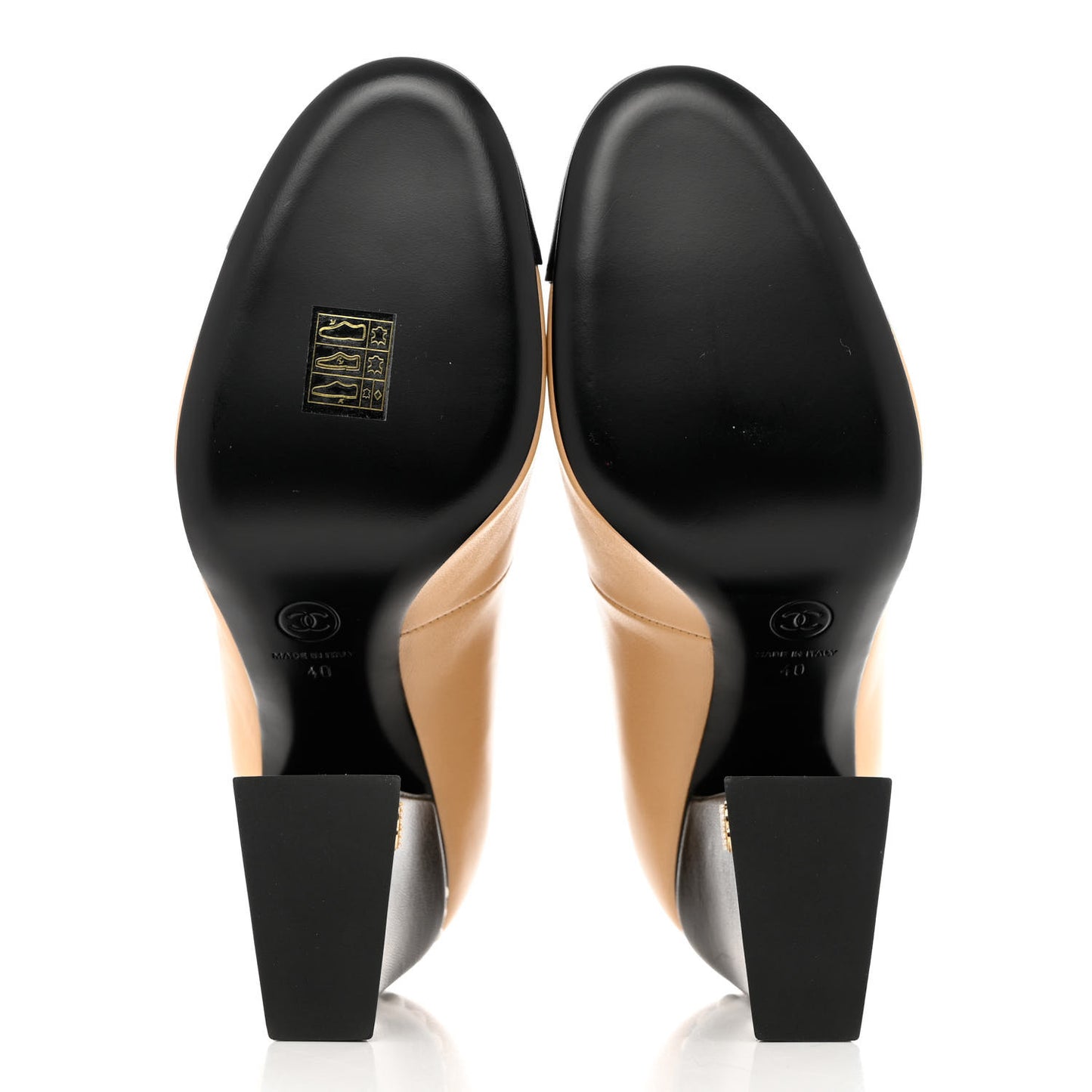 Shiny Goatskin Pearls Open Cap Toe Slingback Pumps 40 Beige Black