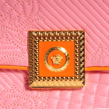 Versace Leather Microvanitas Quilted New Icon Handbag Pink 10 of 11