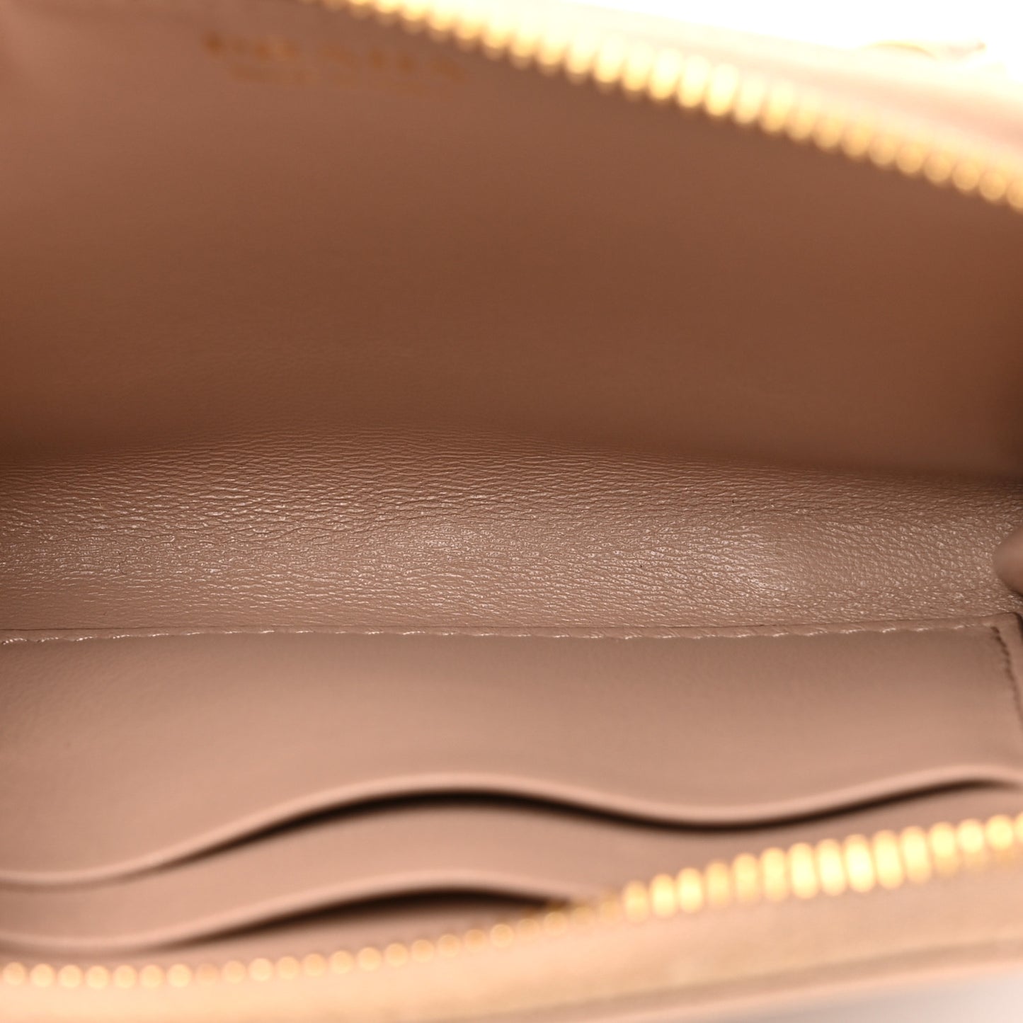 Saffiano Metal Zip Around Keychain Cipria