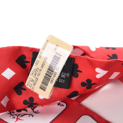 Hermes Silk Jeu de Cartes Twilly Rouge Black Ardoise 3 of 4