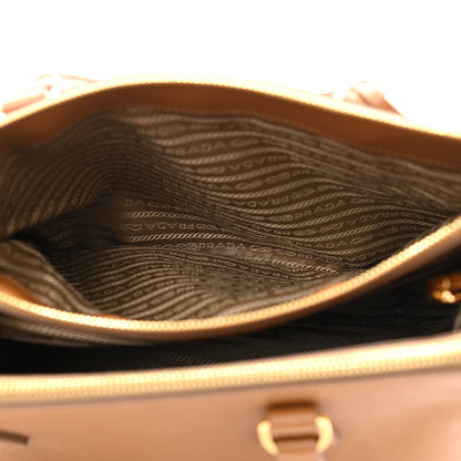 Prada Saffiano Lux Large Galleria Double Zip Tote Caramel 7 of 13