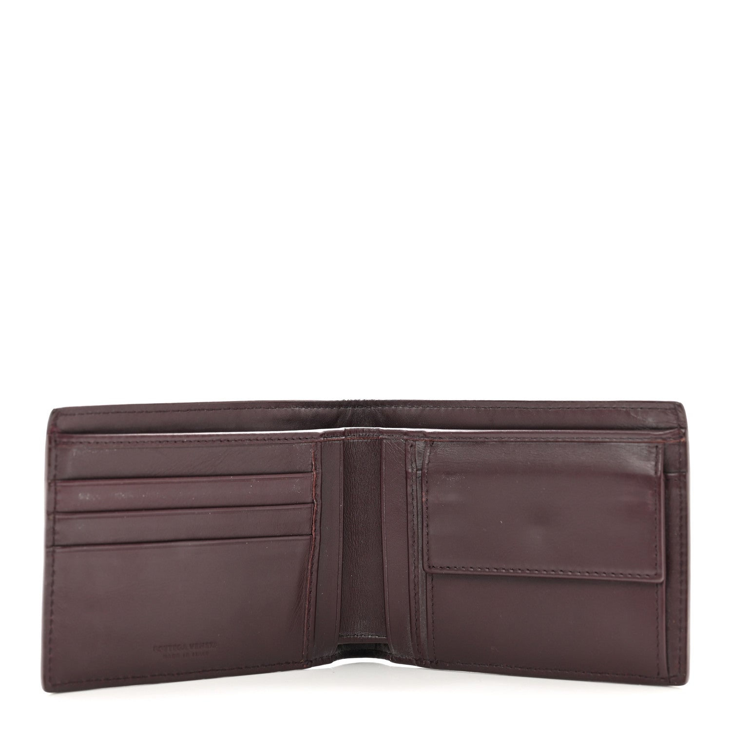 Bottega Veneta Nappa Intrecciato Bi-Fold Wallet Dark Barolo 5 of 9