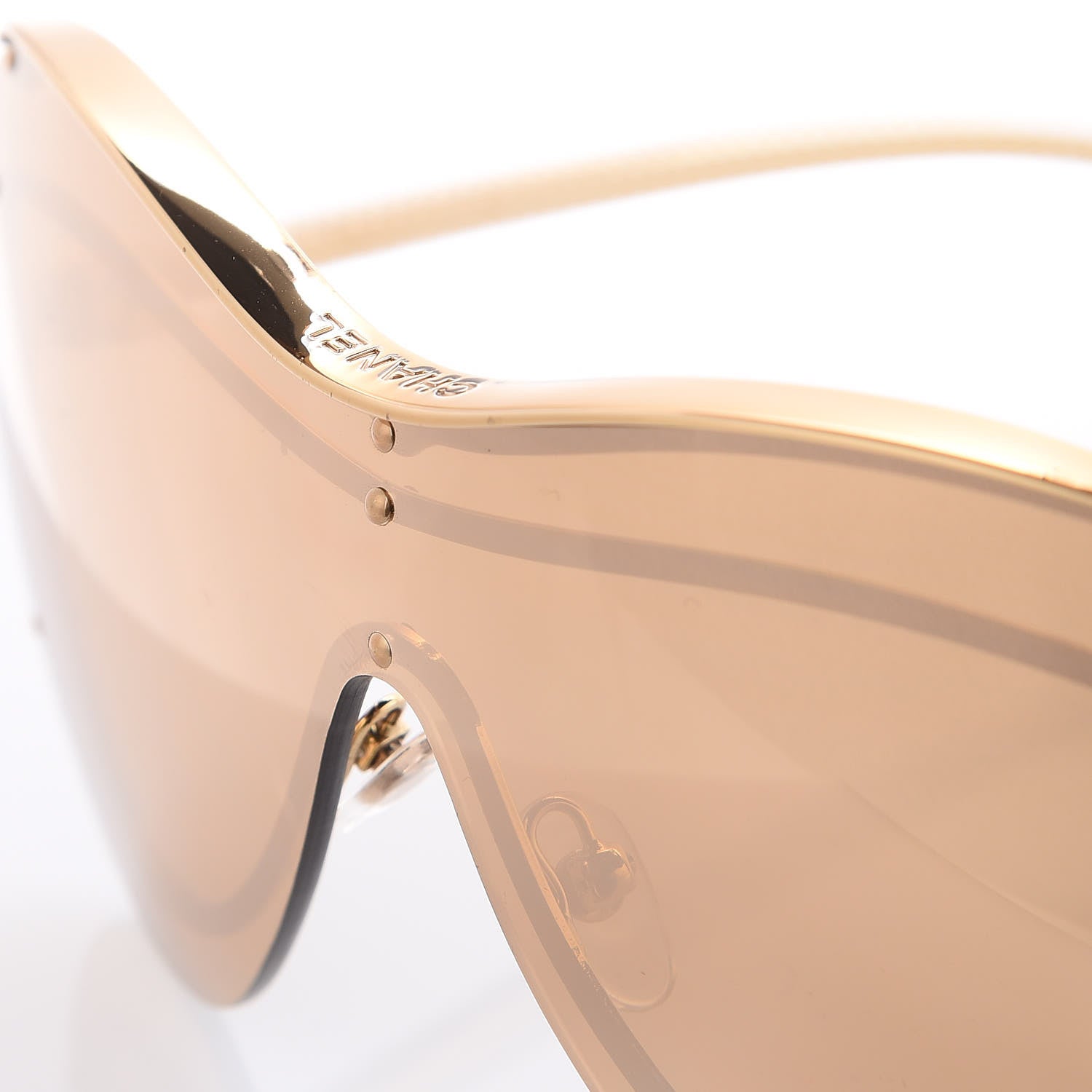 Chanel Rimless Shield Chain Sunglasses 71262 Gold 7 of 7