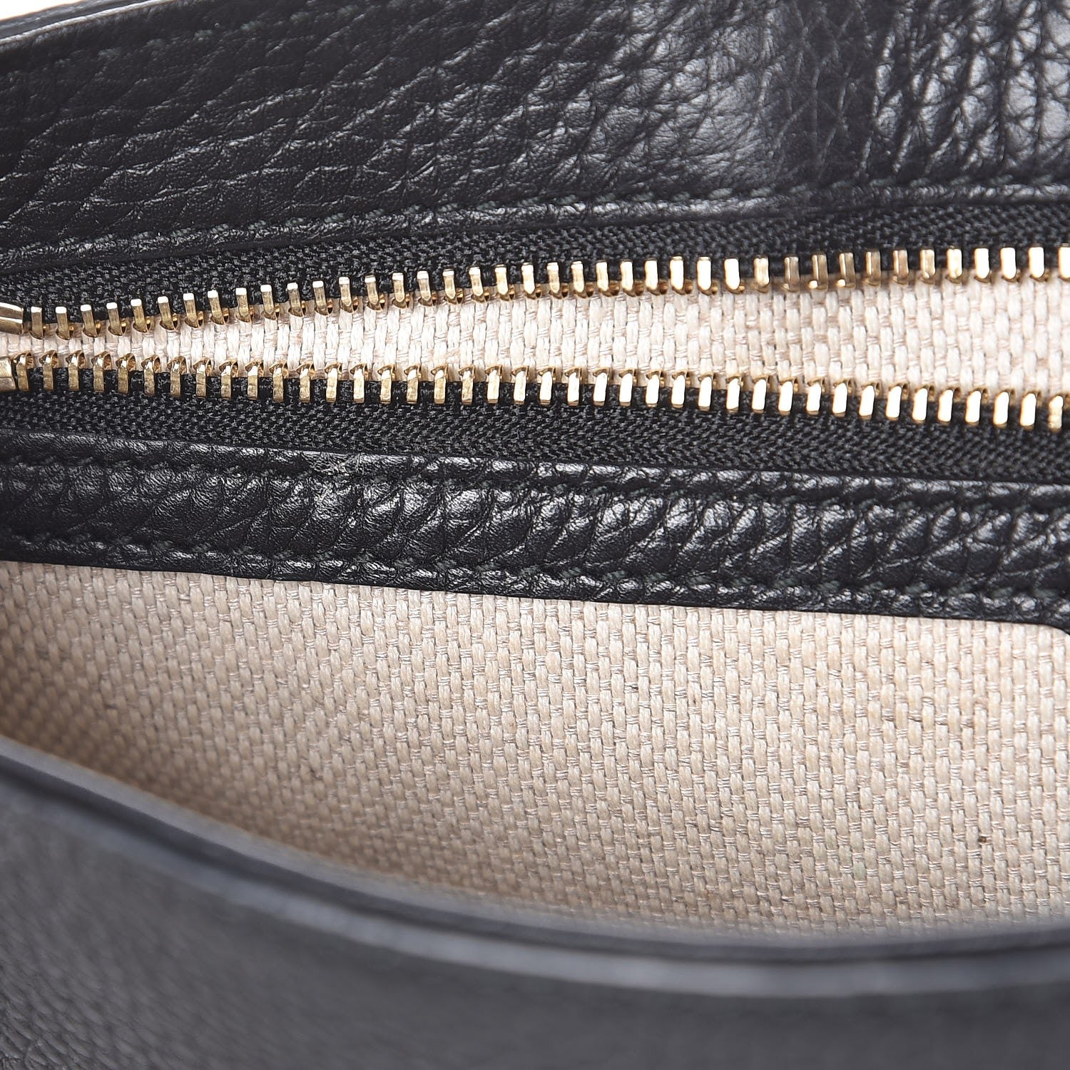 Gucci Pebbled Calfskin Medium Soho Flap Crossbody Black 10 of 12