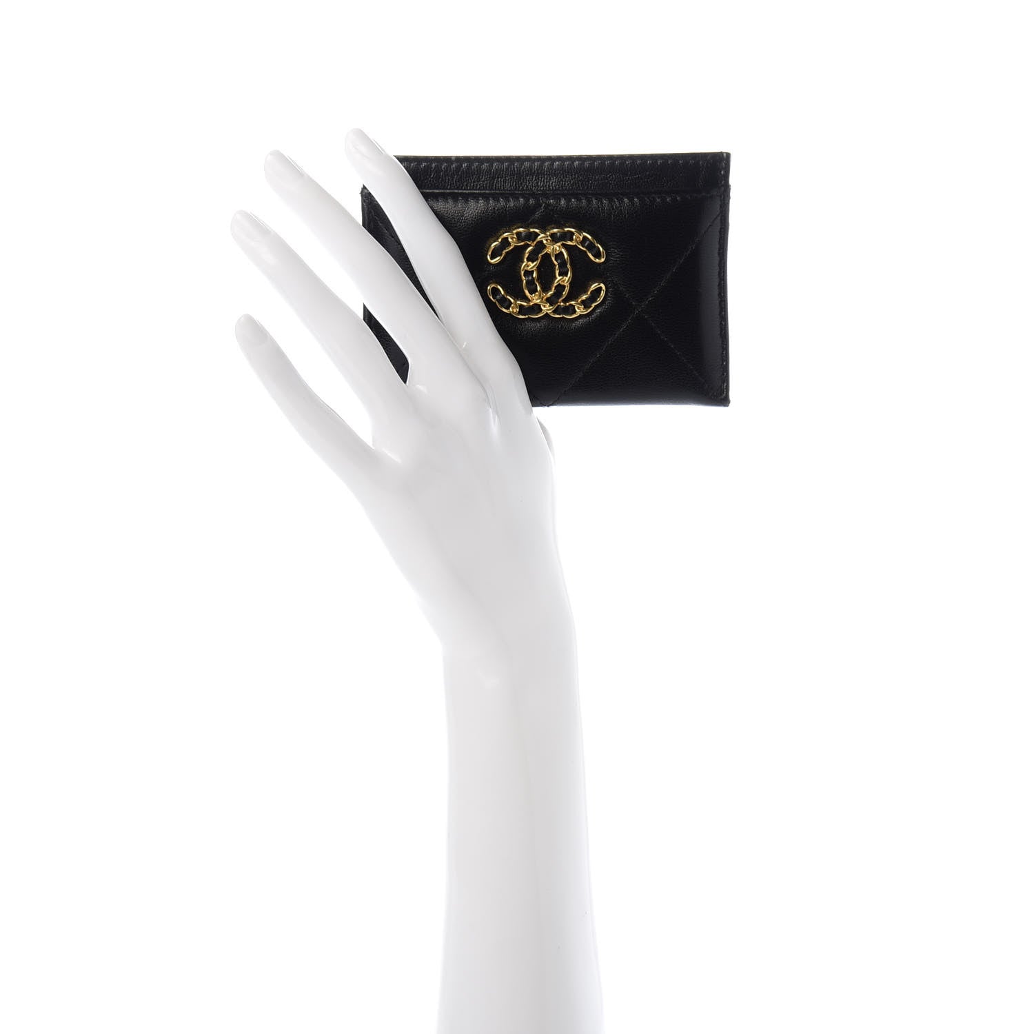 Chanel Goatskin Quilted 19 Card Holder Black 2 of 9