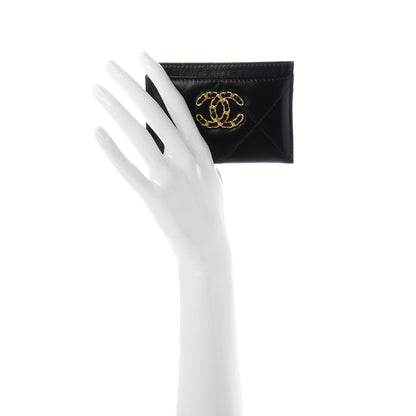 Chanel Goatskin Quilted 19 Card Holder Black 2 of 9