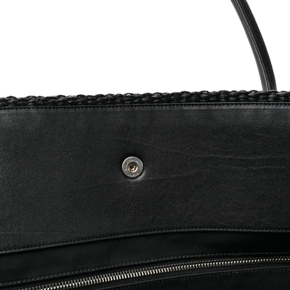 Saint Laurent Linen Calfskin Rive Gauche Maxi Tote Black 10 of 10