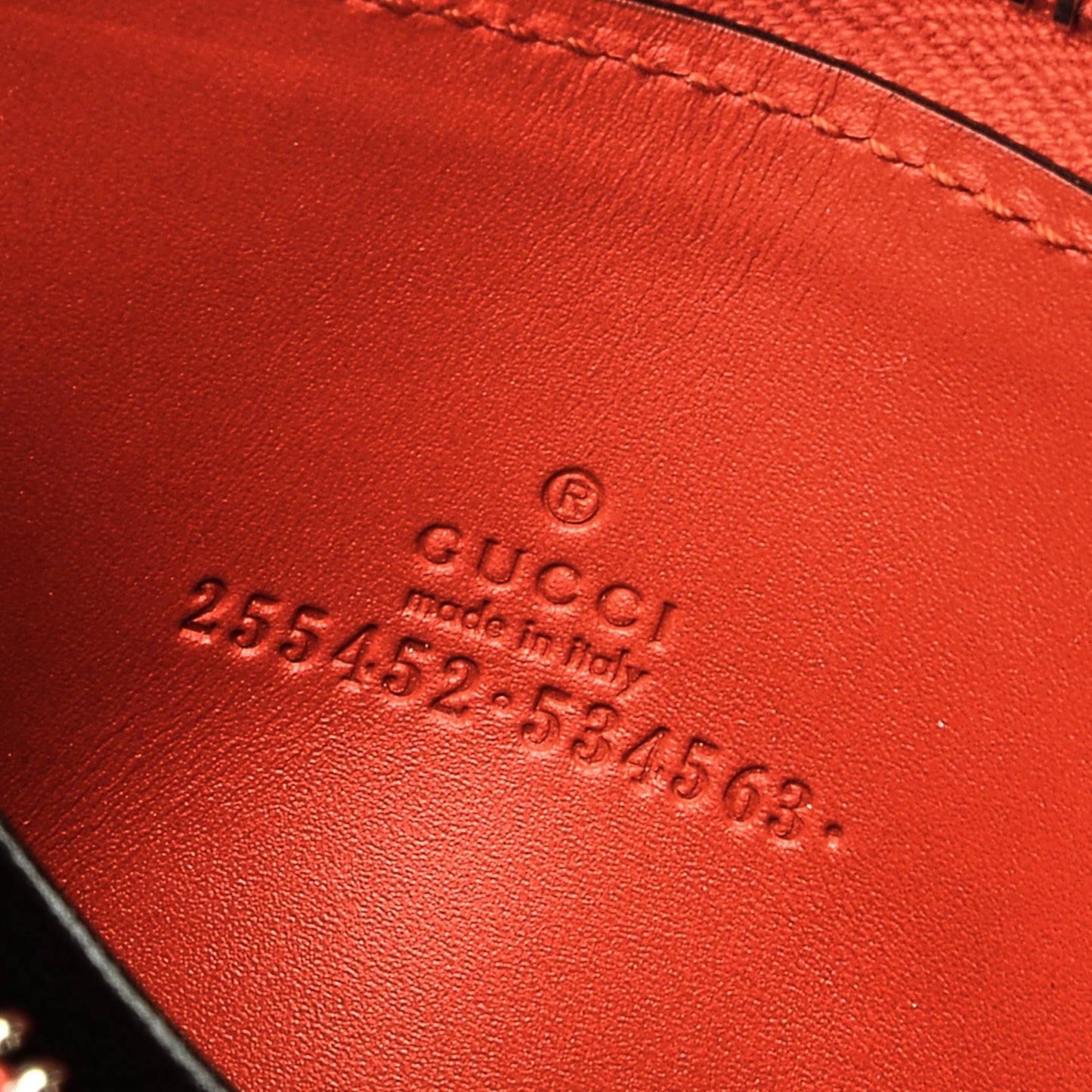 Guccissima Zip Around Card Case Red
