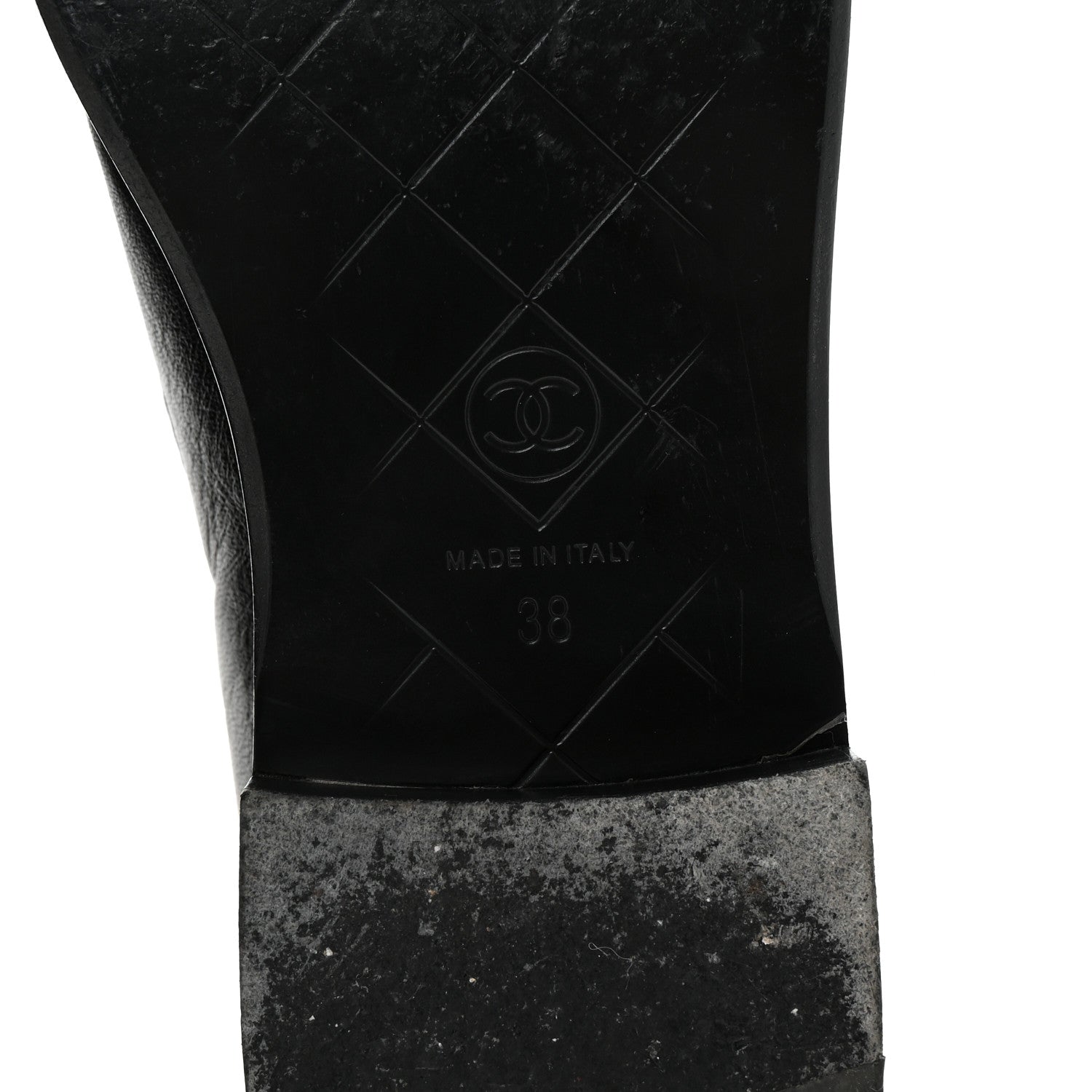 Chanel Lambskin Quilted CC Turnlock Loafers 38 Black 7 of 10