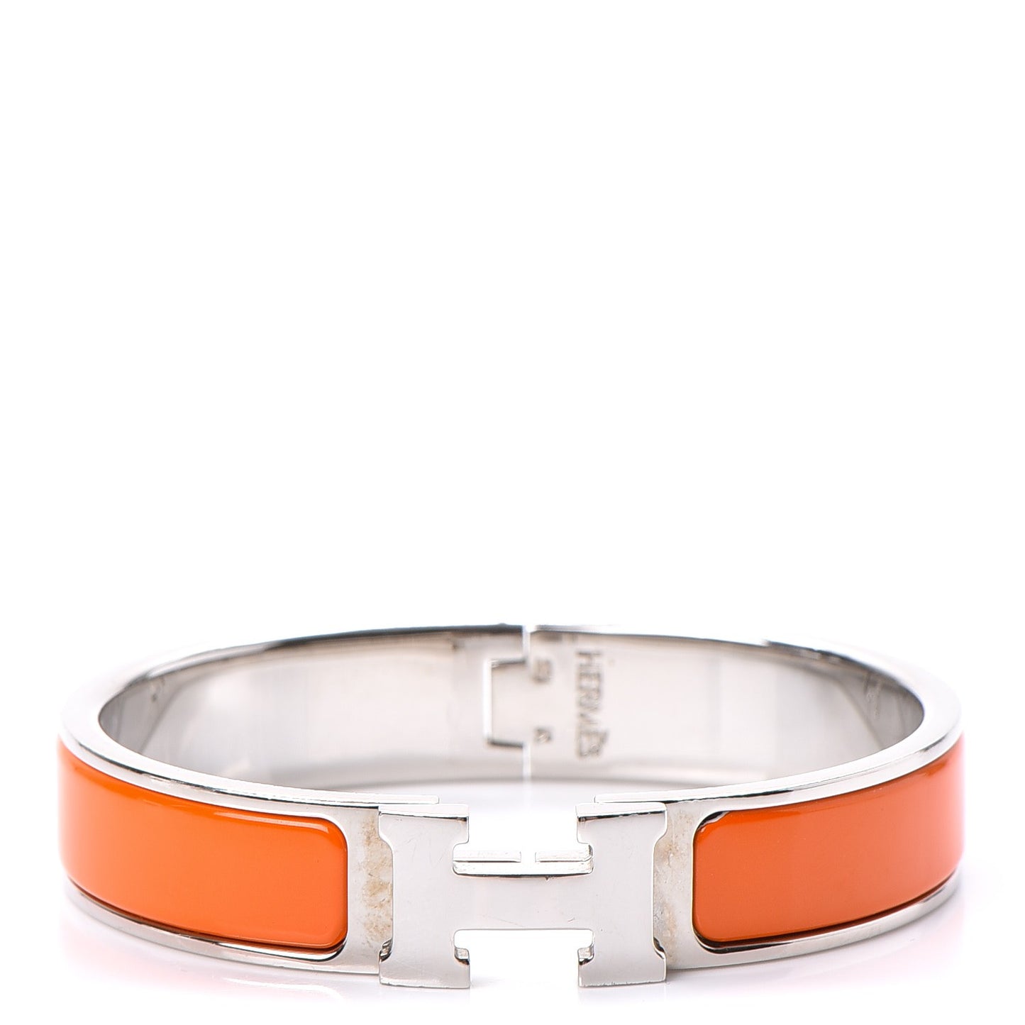 Enamel Narrow Clic Clac H Bracelet PM Orange