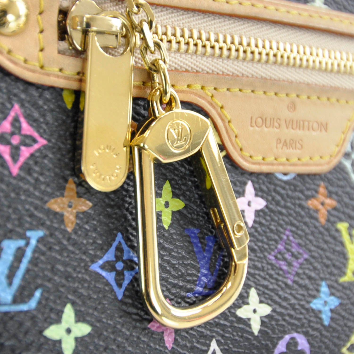 Louis Vuitton Monogram Multicolor Pochette Plate GM Black 6 of 9