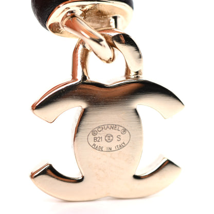 Chanel Lambskin CC Turnlock Drop Earrings Gold Black 3 of 4