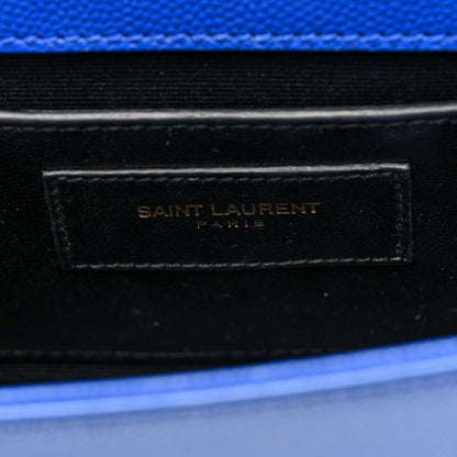 Saint Laurent Grain De Poudre Small Classic Monogram Kate Satchel Bleu Majorelle 6 of 9