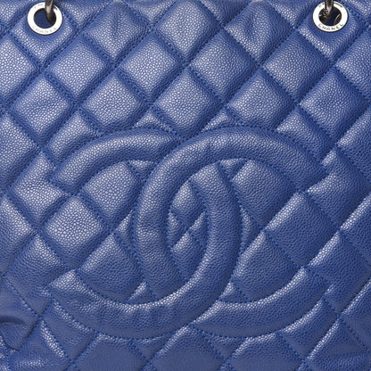 Chanel Caviar Quilted XXL Grand Shopping Tote GST Navy Blue 11 of 11