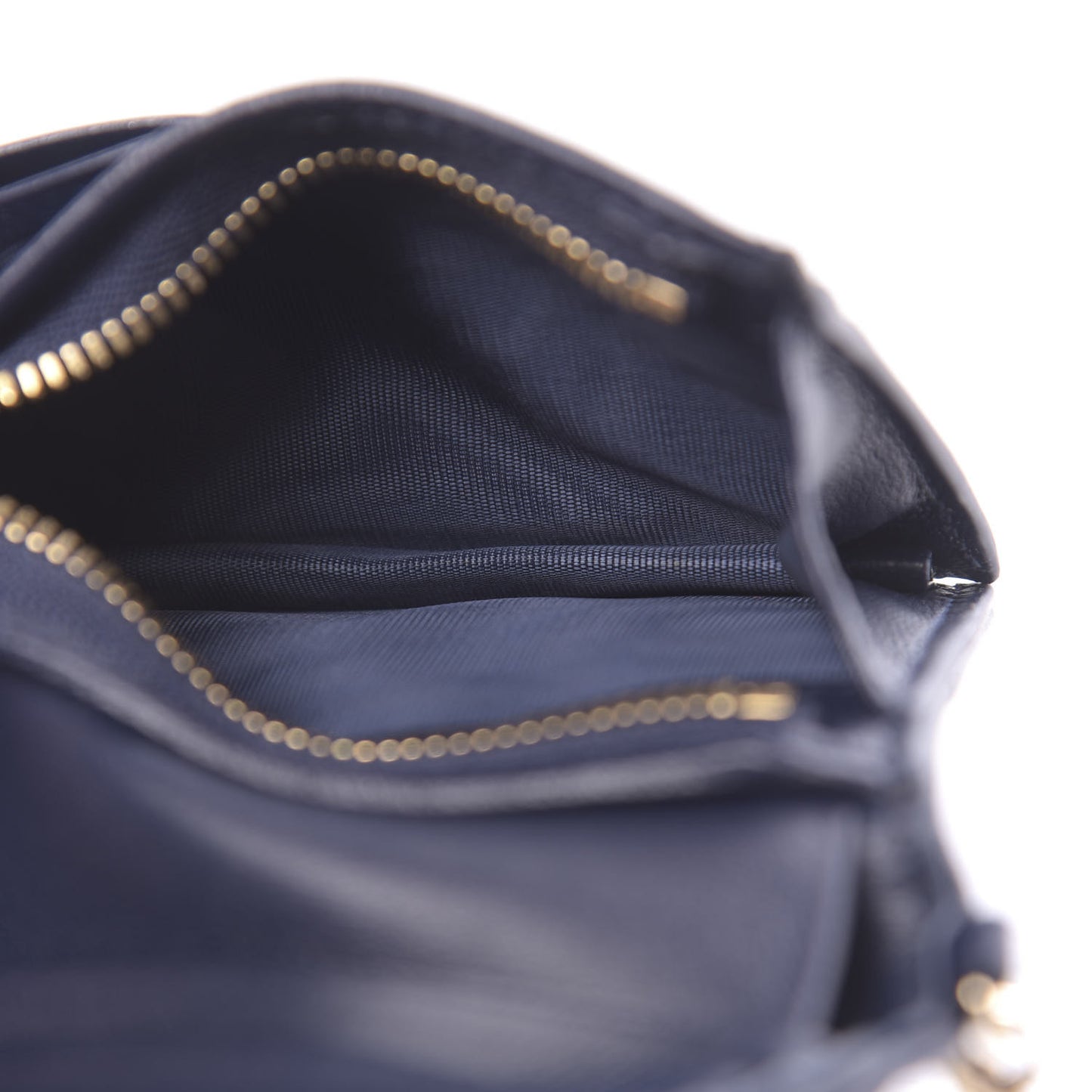Lambskin Cannage Mini Lady Dior Wallet Navy