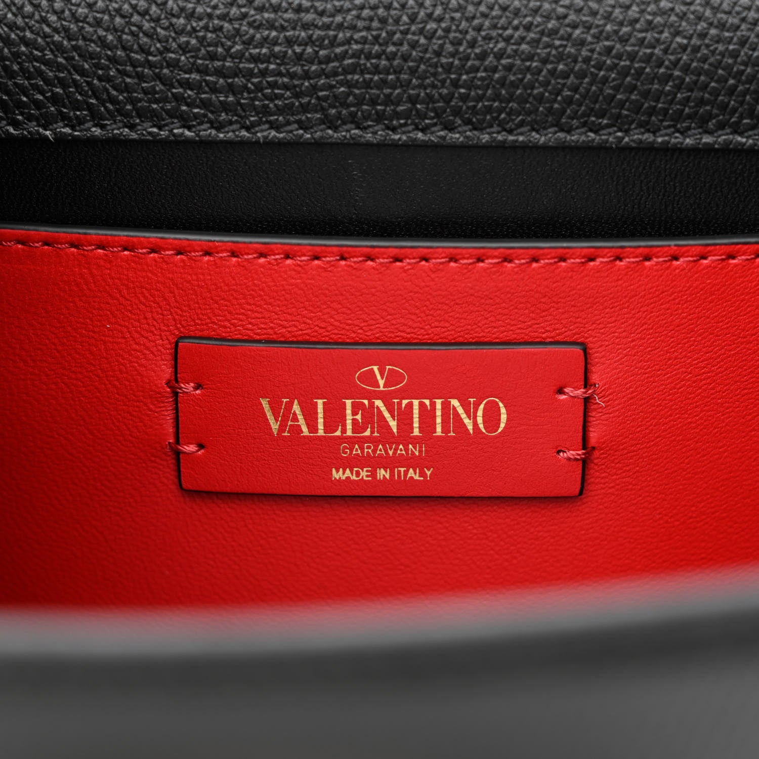 Valentino Garavani Grainy Calfskin Small VSling Shoulder Bag Black 6 of 9