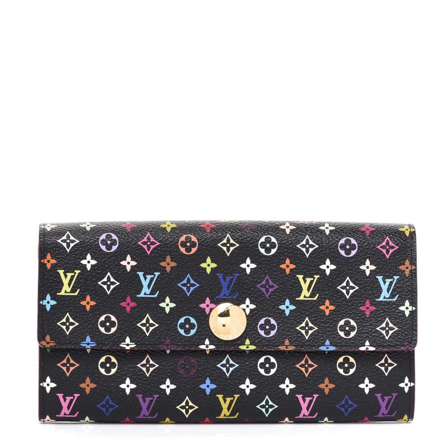 Monogram Multicolor Sarah Wallet Black Violet