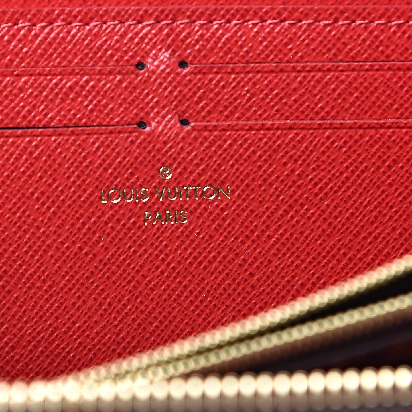 Damier Ebene Clemence Wallet Cherry
