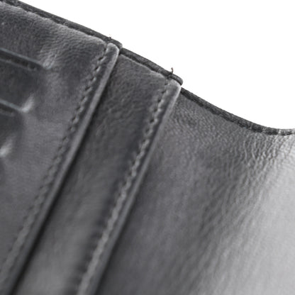 Chanel Lambskin Camellia Embossed Yen Wallet Black 14 of 17