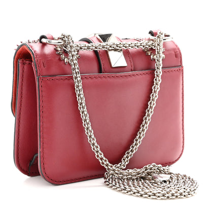 Valentino Garavani Vitello Crystal Loveblade Embellished Mini Glam Lock Rockstud Flap Rubino 3 of 14