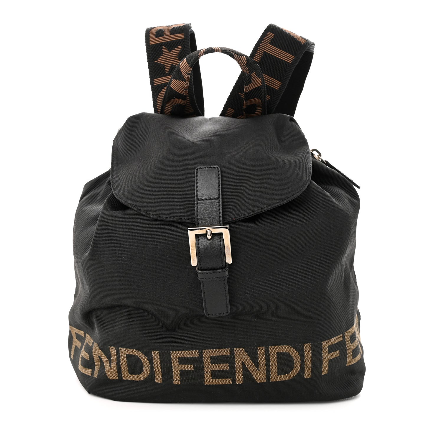 Nylon 1925 Drawstring Backpack Black