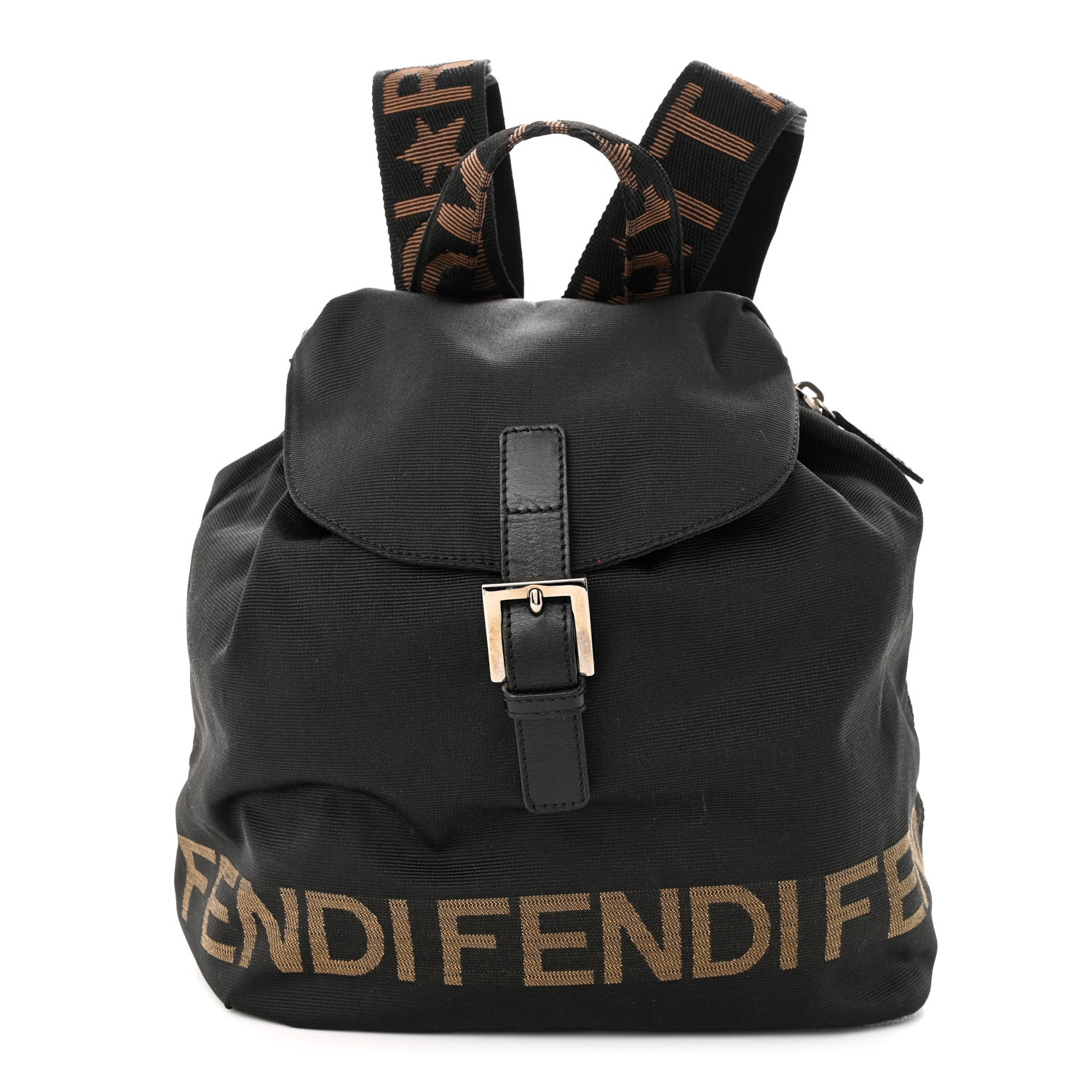 Fendi Nylon 1925 Drawstring Backpack Black 3 of 13