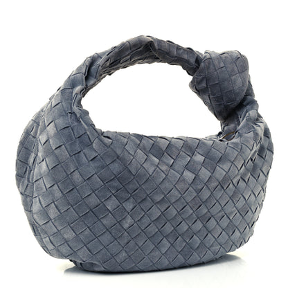 Bottega Veneta Suede Calfskin Intrecciato Teen Jodie Hobo Thunder 2 of 10