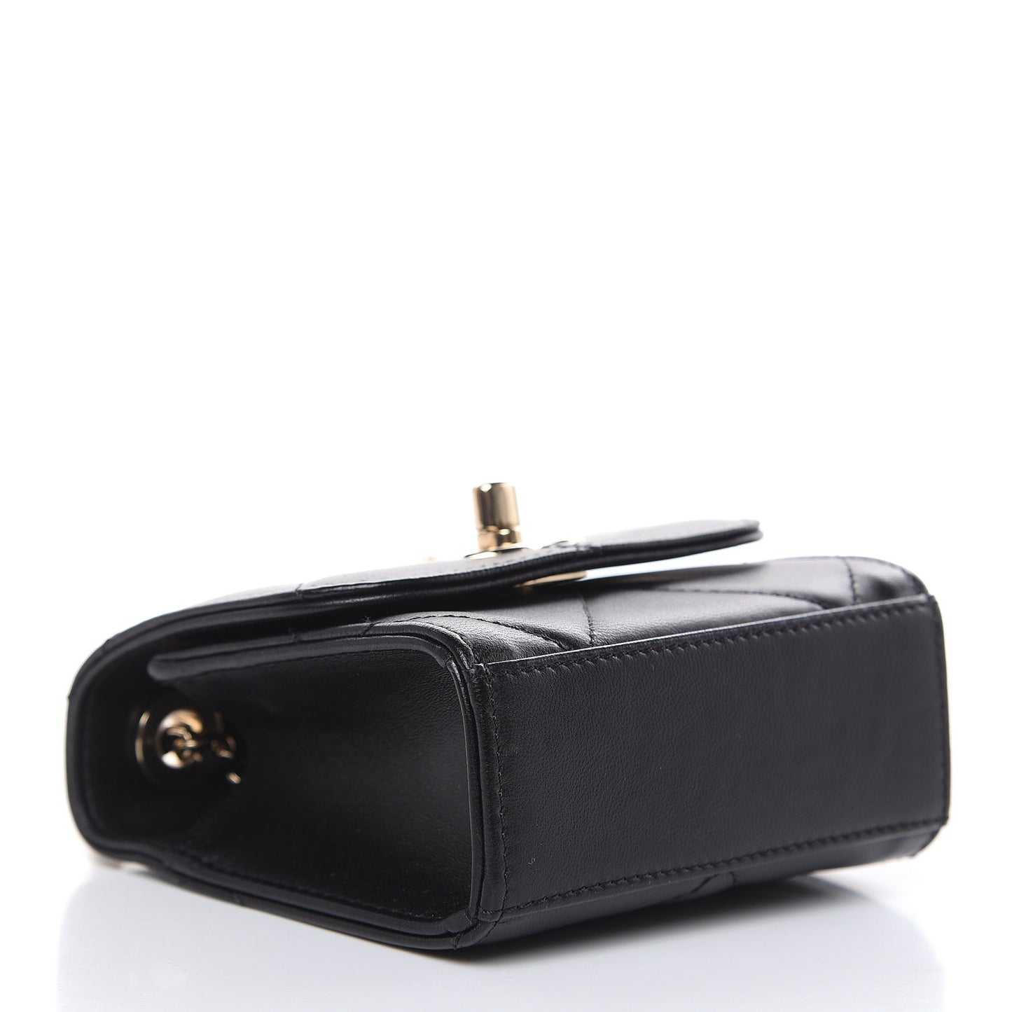 Lambskin Quilted Mini Trendy CC Chain Wallet Black
