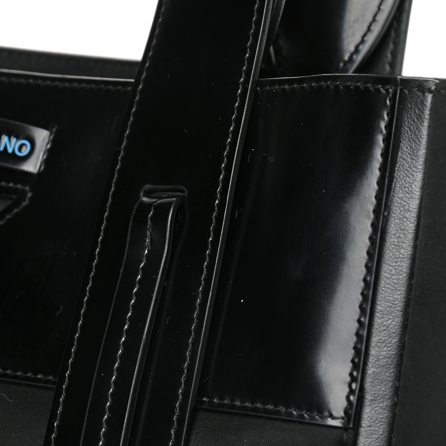 Prada Tessuto Nylon Spazzolato Small Ouverture Top Handle Bag Black 11 of 11