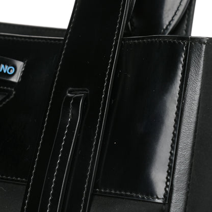 Prada Tessuto Nylon Spazzolato Small Ouverture Top Handle Bag Black 11 of 11