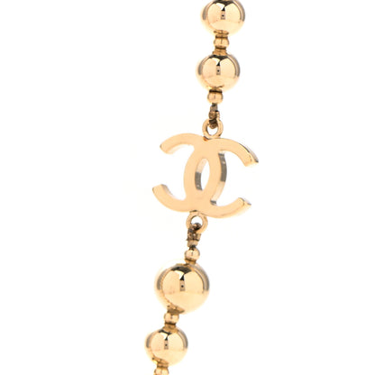 Chanel Metal Bead CC Necklace Gold 4 of 6