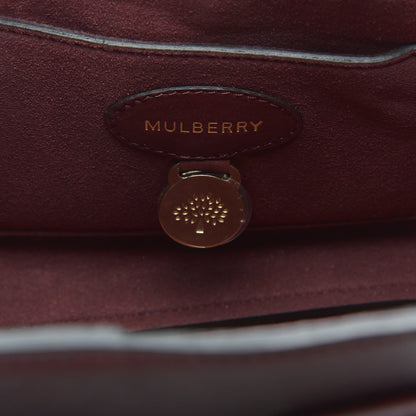Mulberry Silky Calfskin Snakeskin Small Willow Tote Oxblood 7 of 10