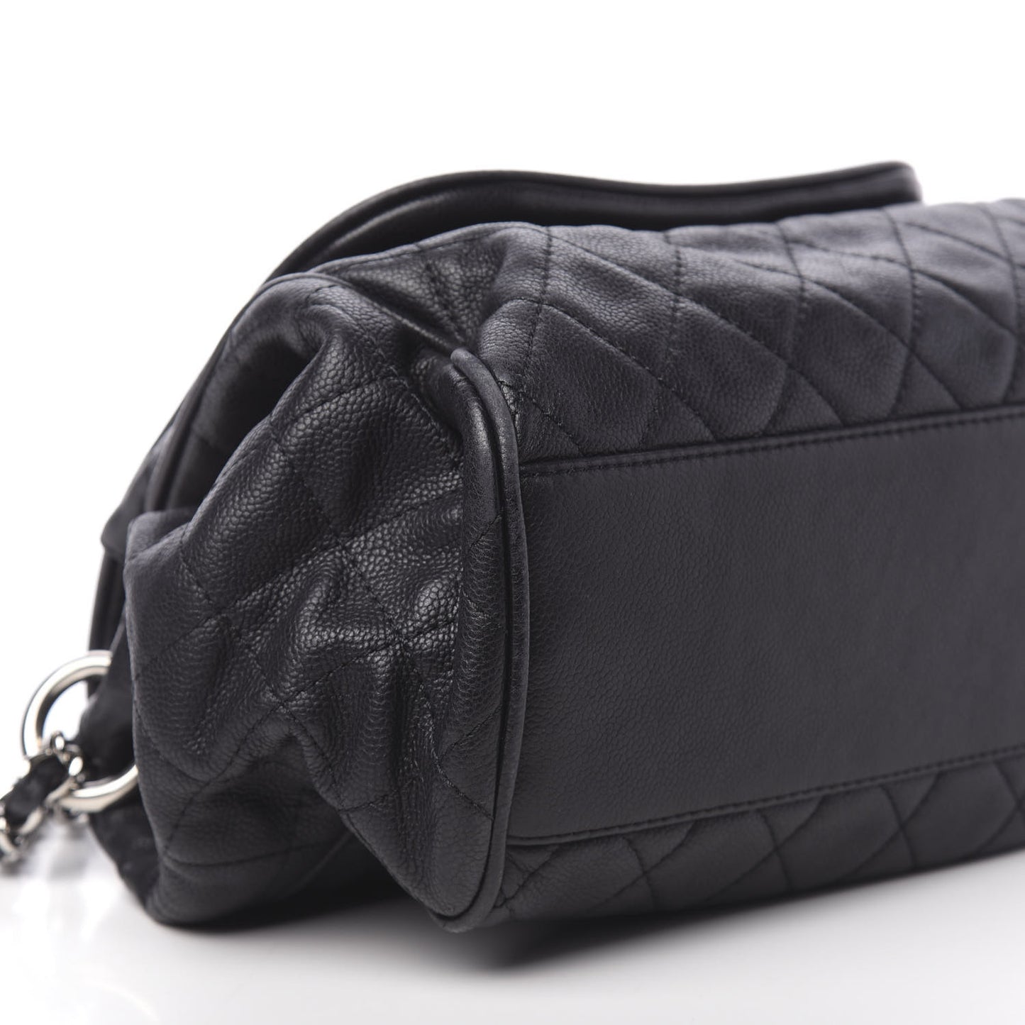 Caviar Quilted Timeless Accordion Flap Black