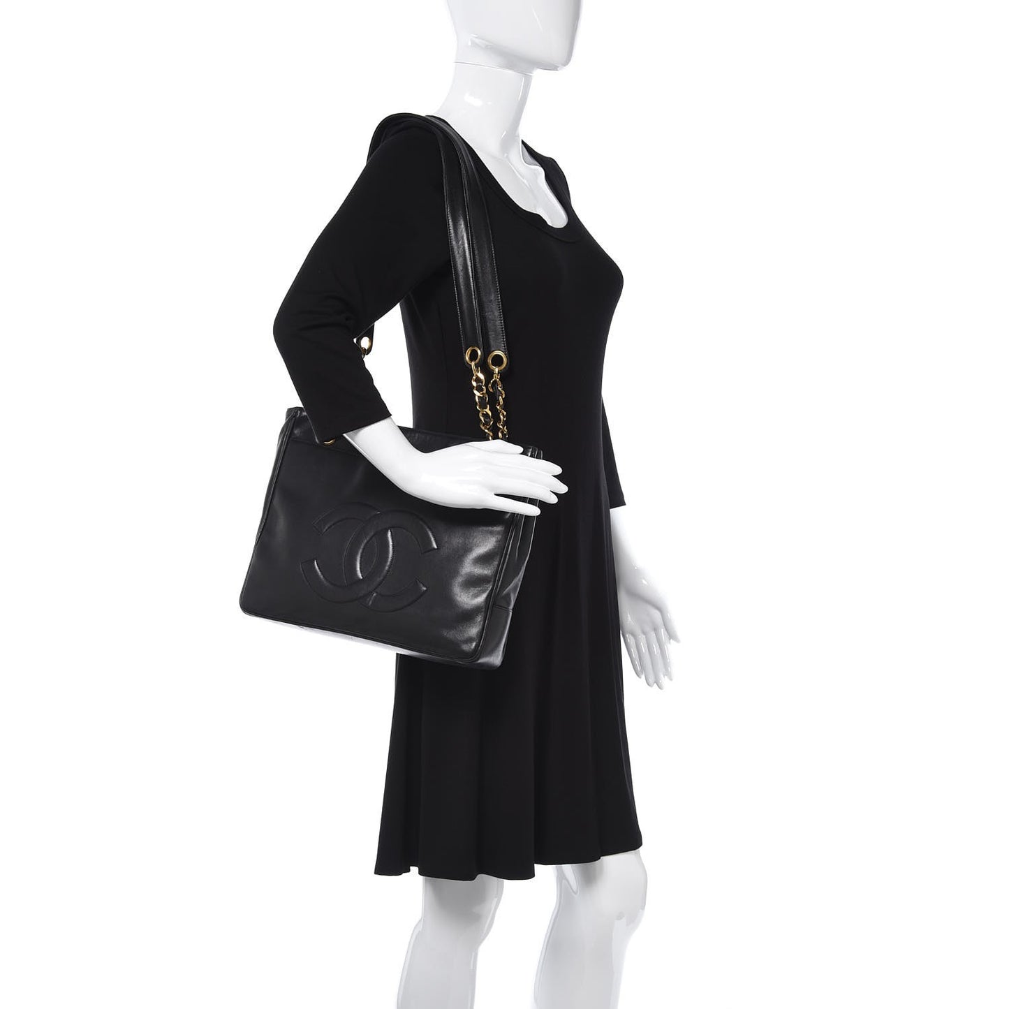 Lambskin CC Shoulder Bag Black