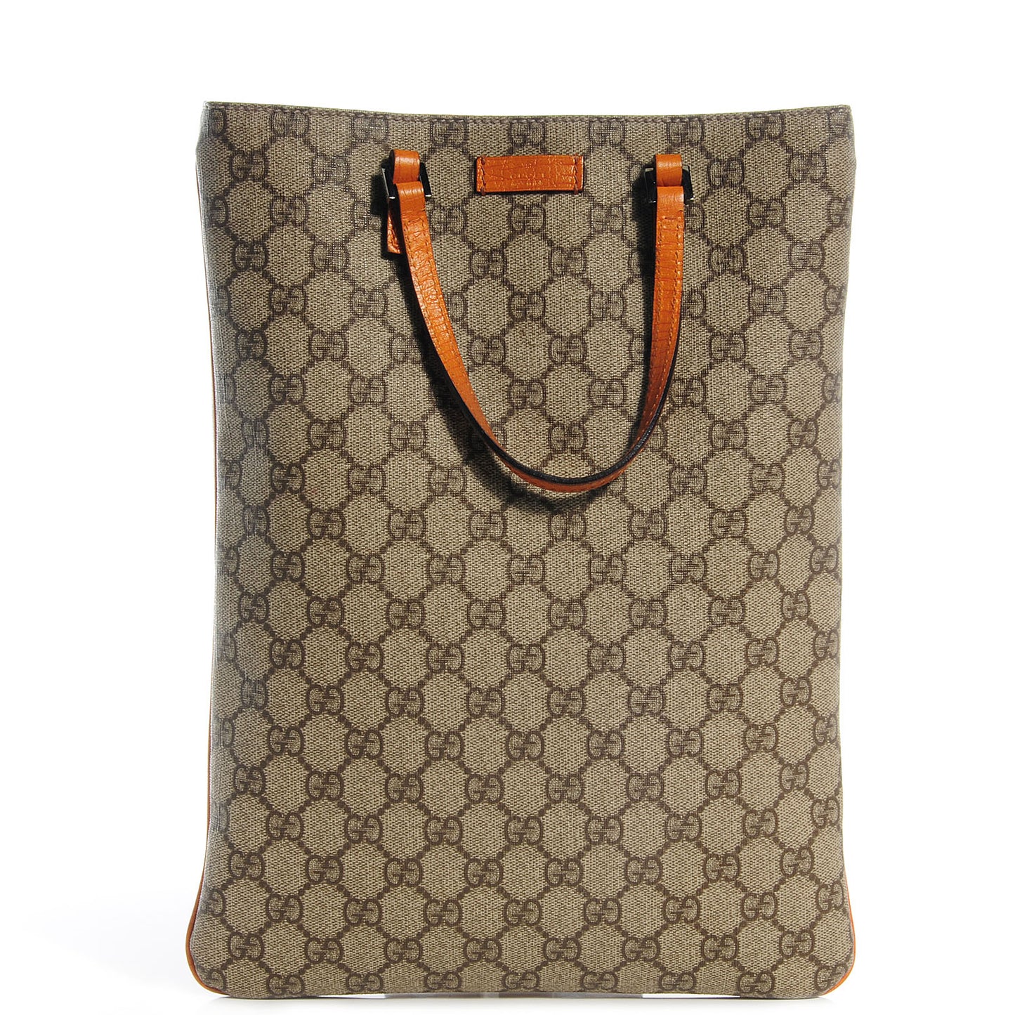 GG Plus Monogram Flat Vertical Tote Orange