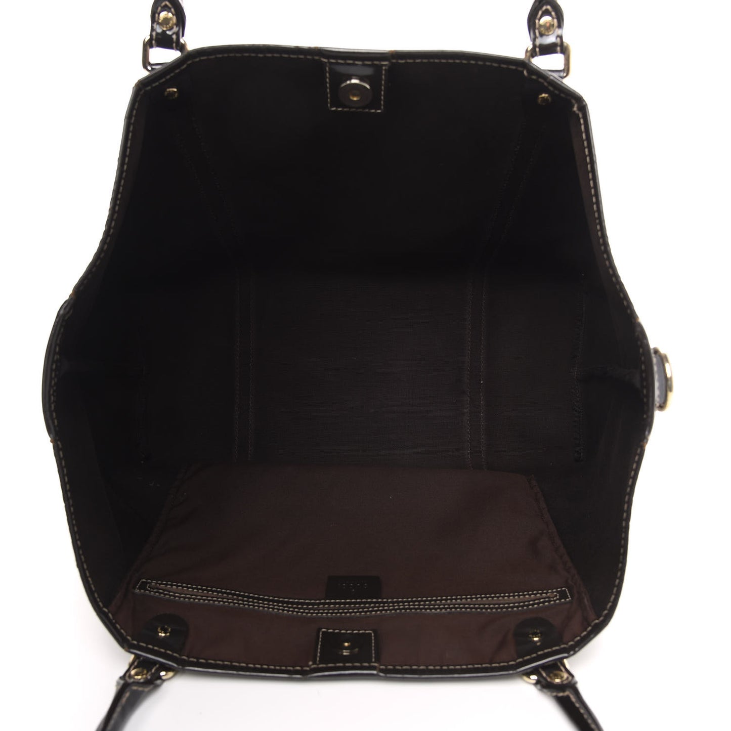 GG Plus Monogram Large Joy Tote Dark Brown